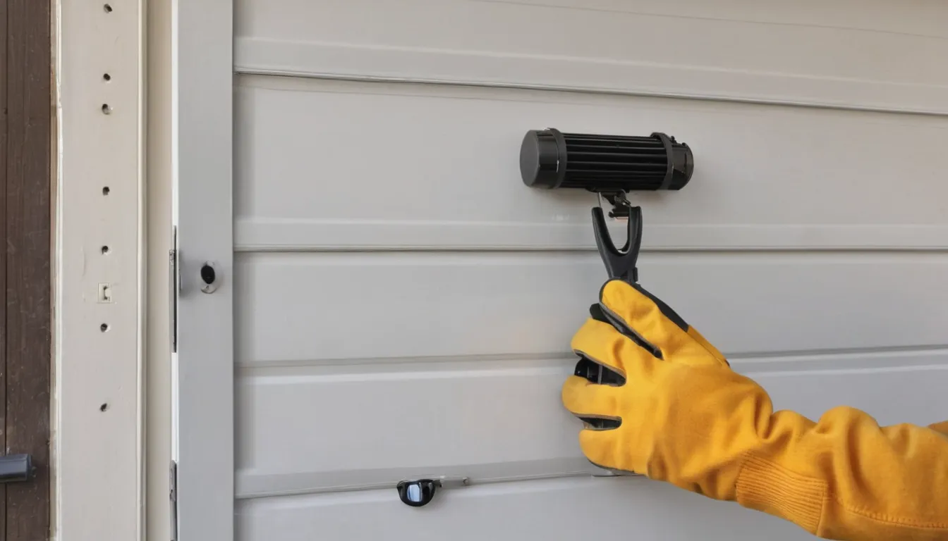 A provider checking a garage door spring for a Clermont homeowner