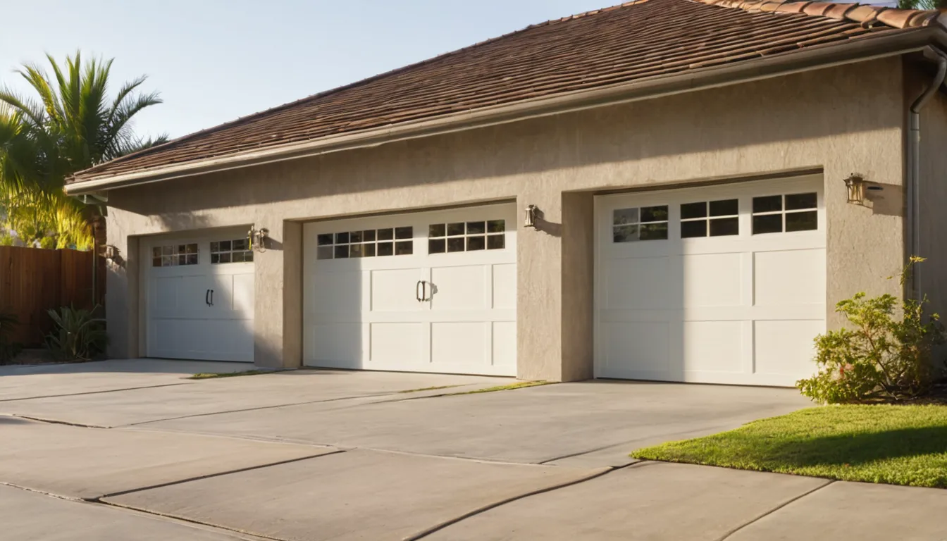 A garage door at a Clermont home being inspected by a friendly provider